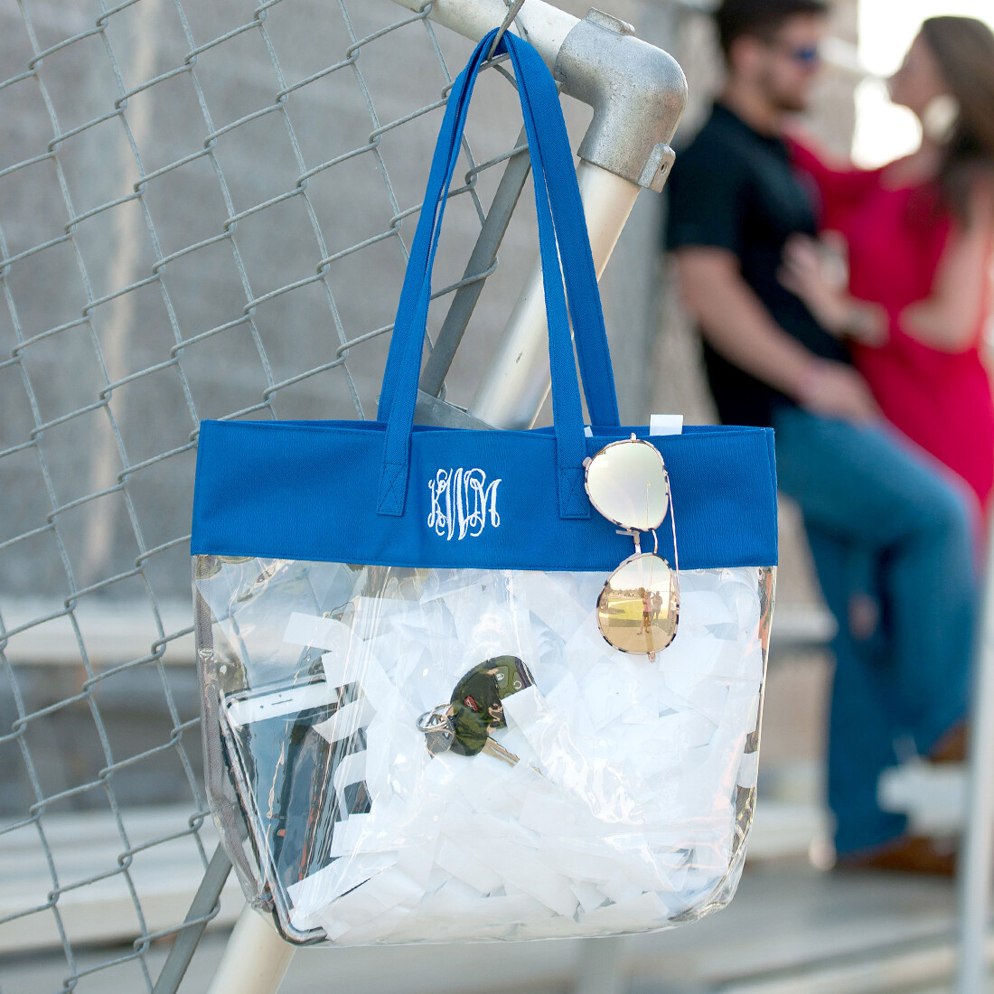 Royal Blue Clear Tote