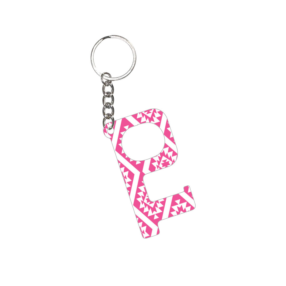 Pink Aztec Hands-Free Keychain