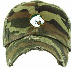 Distressed or Non-Distressed Hat with Bronco Logo