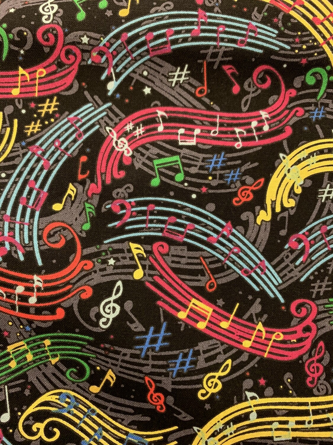 Colorful Music Cotton Fabric Face Mask