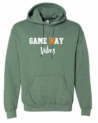 Game Day Vibes Hooded Sweatshirt - 4 Color Options - Youth and Adult