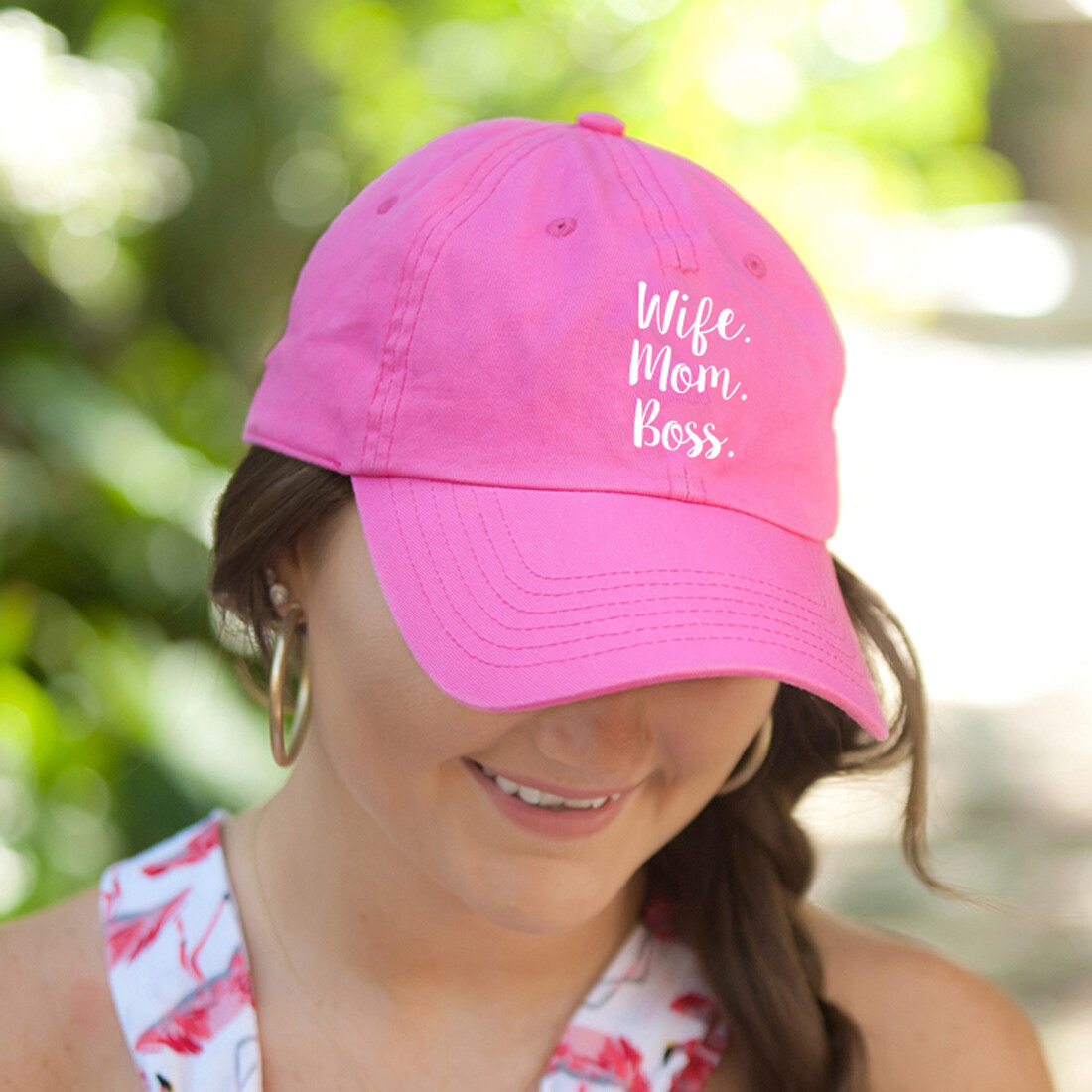 Wife.Mom.Boss Hot Pink Hat