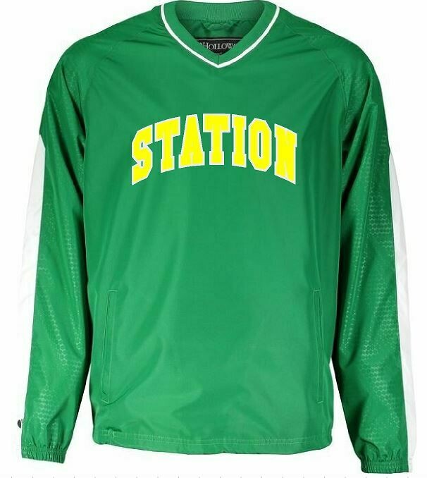 Adult Station Bionic Wind Shirt with option to add sport or club under logo.