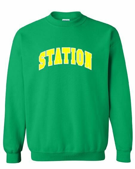 Station Crewneck with option to add sport or club under logo.