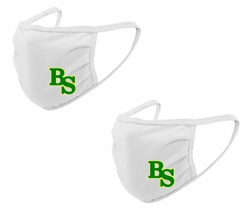 2-Pack Bryan Station White Face Mask (Youth or Adult Option)