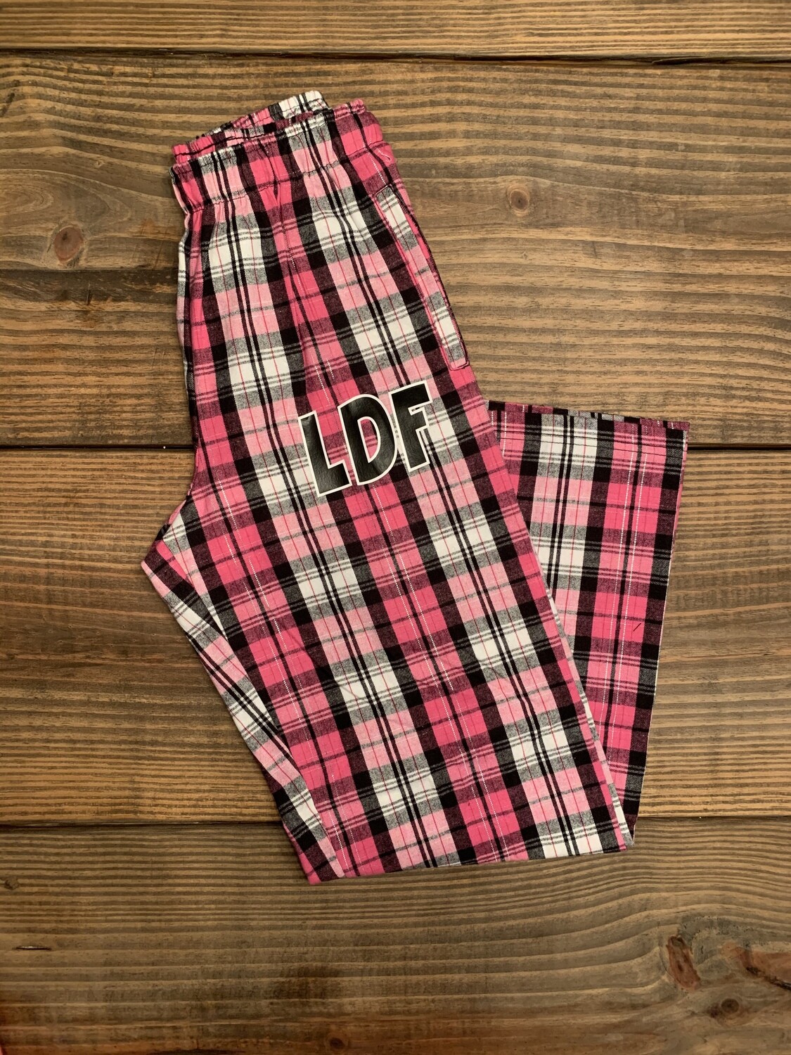 Ladies LDF Fuschia Sparkle Flannel Pajama Pants (LDF)