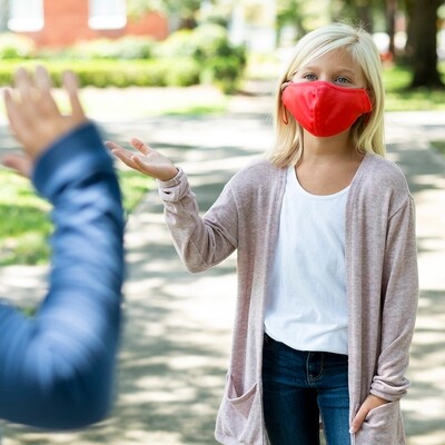 Red Adjustable Kids' Face Mask