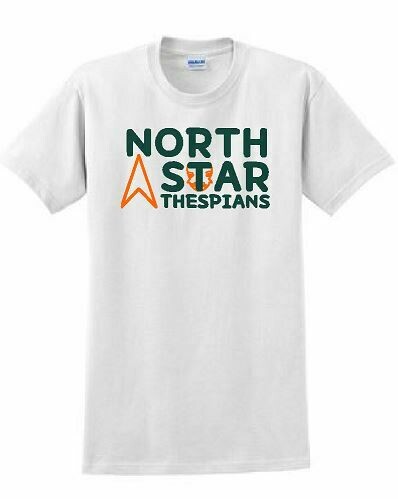 North Star Thespians 2 color logo T-shirt - 5 Color Options (Youth and Adult) (FDD)