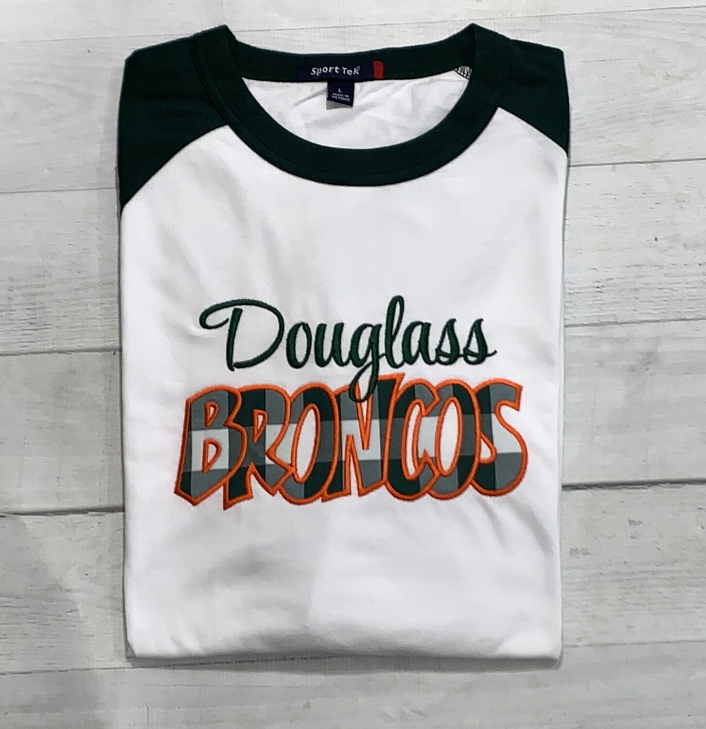 Douglass Broncos Raglan T-shirt - 2 color choices (FDD)