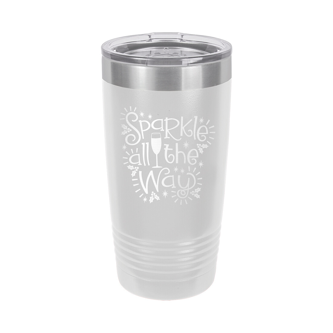 Sparkle All The Way White Insulated Tumbler
