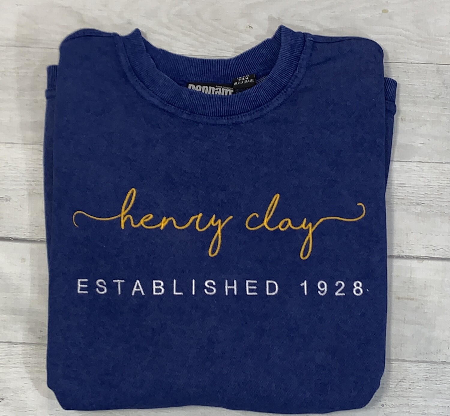Henry Clay Established 1928 Sandwash Crewneck