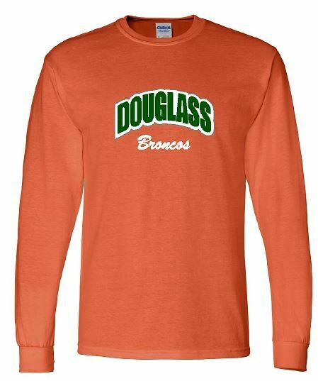 Gildan Long Sleeve T-Shirt - Douglass Broncos Applique