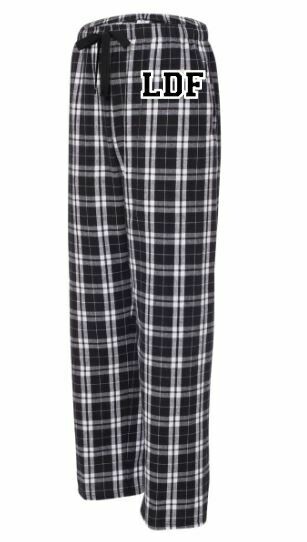 Mens LDF Black & White Plaid Flannel Pajama Pants (LDF)