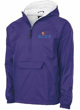 RISE Charles River 1/2 Zip Rain Pullover with choice of logo