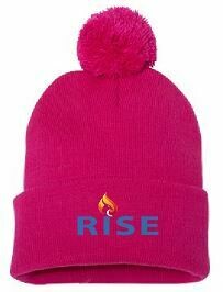 RISE Pom-Pom Beanie with choice of logo