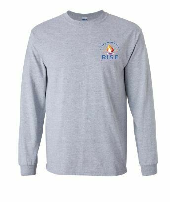 RISE Unisex Long Sleeve Tee with choice of logo - ADULT SIZING