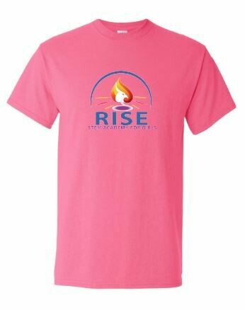 RISE Unisex Short Sleeve Tee with full logo on front chest - YOUTH SIZING