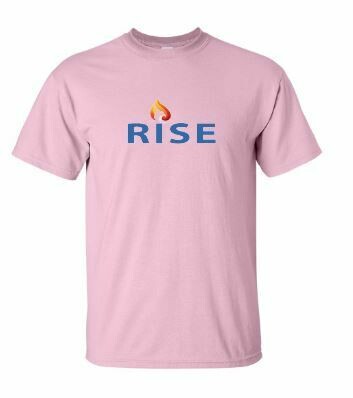 RISE Unisex Short Sleeve Tee with Rise logo on front chest - YOUTH SIZING