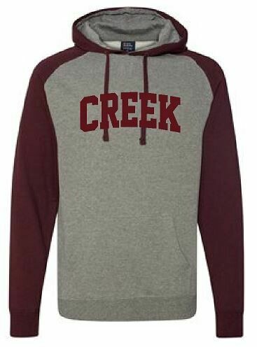 CREEK Unisex Raglan Hoodie  (TCDT) Choice of Design Fabric