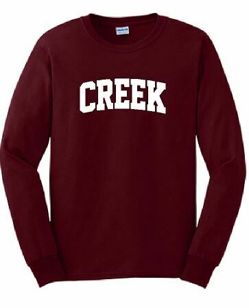 CREEK Unisex Long Sleeve Tee ADULT - Choice of Design Fabric (TCDT)