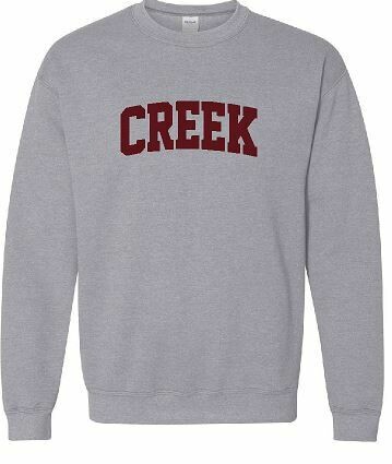 CREEK Unisex Crewneck - YOUTH and ADULT - Choice of Design Fabric (TCDT)