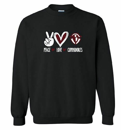 Peace Love Commodores Unisex Crewneck - YOUTH and ADULT (TCDT)