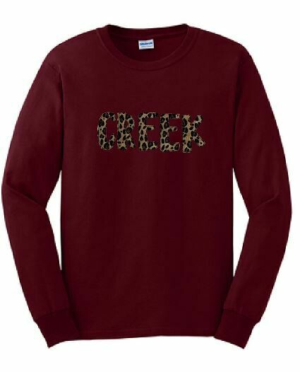 CREEK Fun Font Unisex Long Sleeve Tee ADULT - Choice of Design Fabric (TCDT)