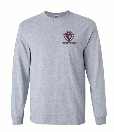 Commodores Mascot Left Chest Unisex Long Sleeve Tee ADULT -  (TCDT)