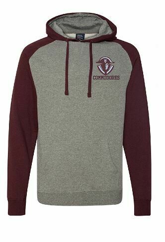 Commodores Left Chest Unisex Raglan Hoodie (TCDT)