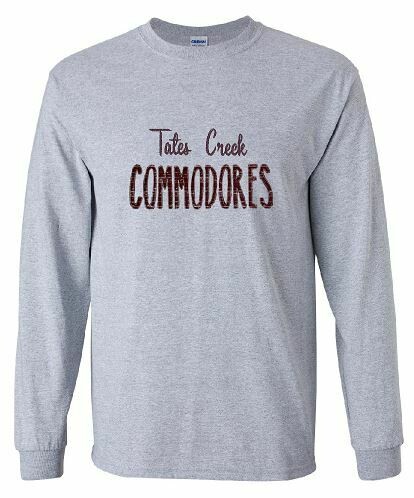 TC Commodores Unisex Long Sleeve -  YOUTH and ADULT - Choice of Design Fabric (TCDT)