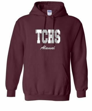 TCHS Alumni Applique Unisex Hoodie ADULT - Choice of Design Fabric (TCDT)