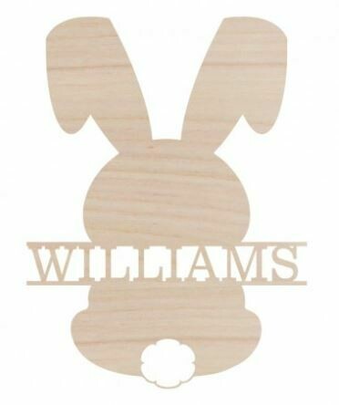 Bunny Name Wood Monogram