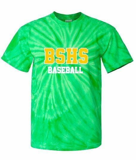 BSHS Baseball Tie-Dye Short Sleeve Tee