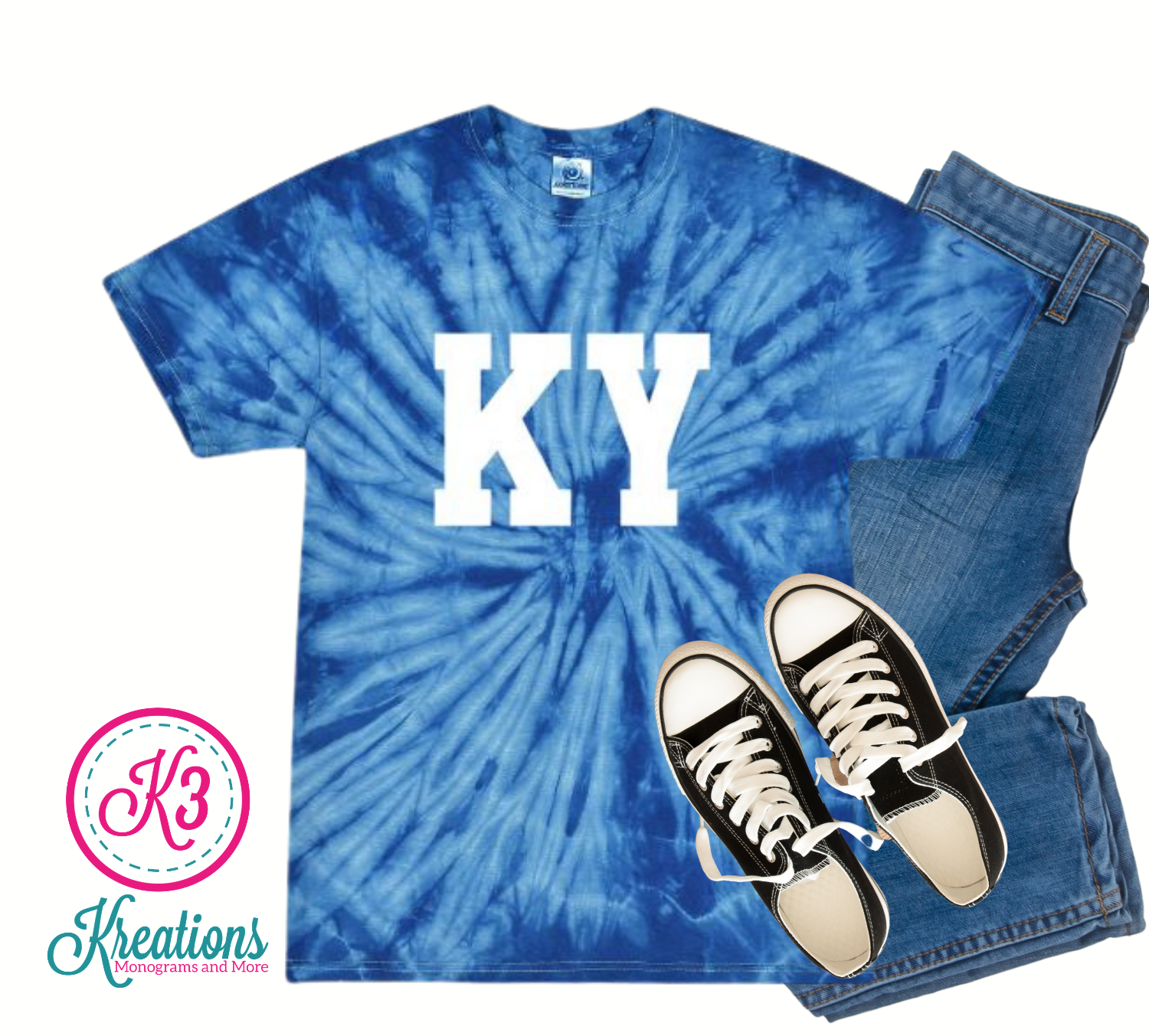 Adult KY Royal Tie Dye Short OR Long Sleeve T-Shirt