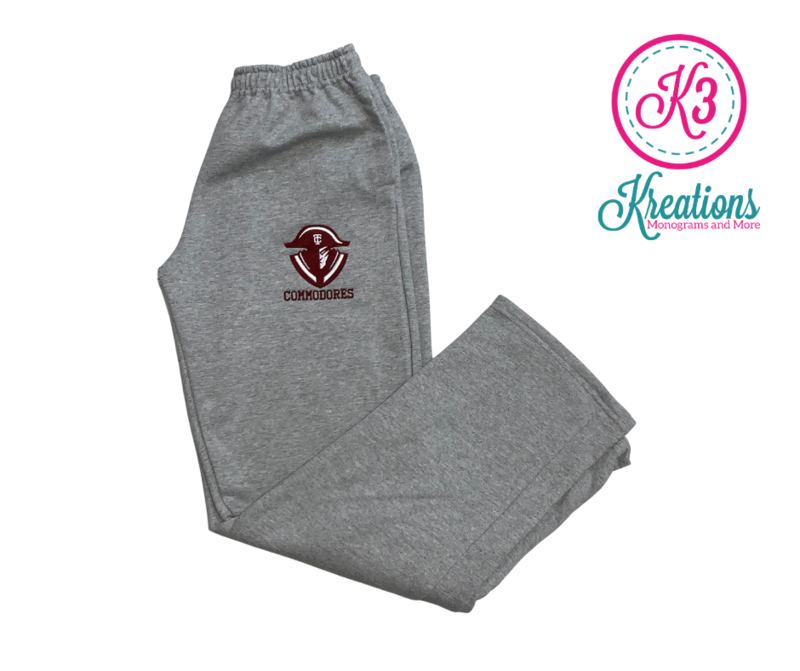 Commodores JERZEES NuBlend® Open Bottom Sweatpants with pockets -  ADULT (TCDT)