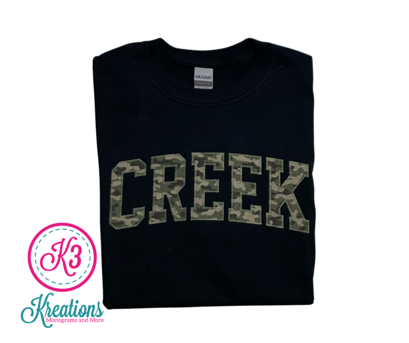 CREEK Unisex Short Sleeve Tee YOUTH and ADULT - Choice of Design Fabric (TCDT)