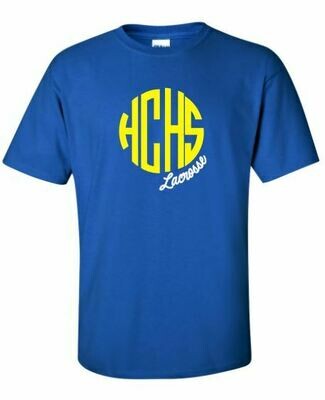 Adult HCHS Monogram Lacrosse Short Sleeve Tee (HCL)