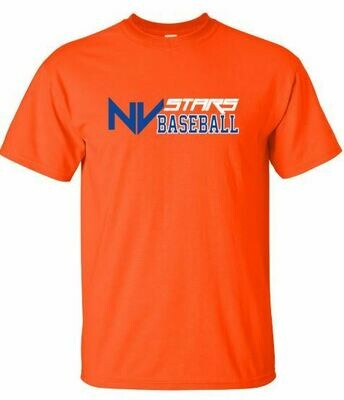 Adult NV Stars Baseball Front Chest Design Short Sleeve Tee (NVA)