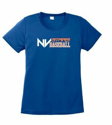 Ladies NV Stars Baseball Front Chest Design Dri Fit Short Sleeve Tee (NVA)