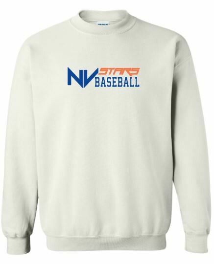 Youth NV Stars Baseball Front Chest Design Crewneck Sweatshirt (NVA)