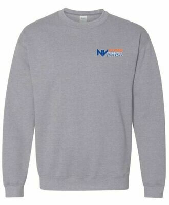 Youth NV Stars Baseball Left Chest Design Crewneck Sweatshirt (NVA)