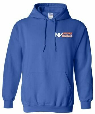 Youth NV Stars Baseball Left Chest Design Hooded Sweatshirt (NVA)