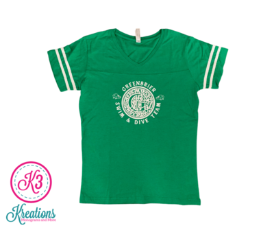 Ladies LAT Jersey with choice of Greenbrier Logo