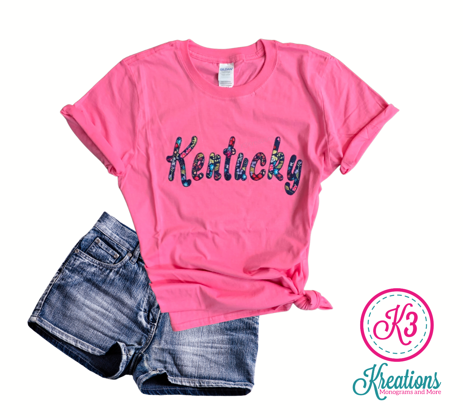 Adult Kentucky Embroidered Softstyle Short Sleeve Tee