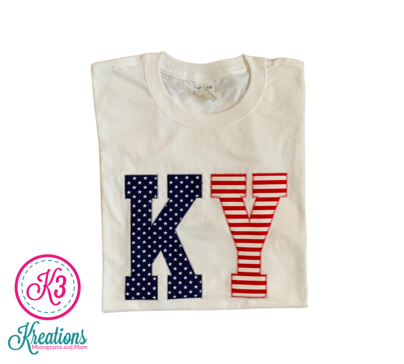 Adult KY Stars &amp; Stripes Short Sleeve Softstyle White Tee
