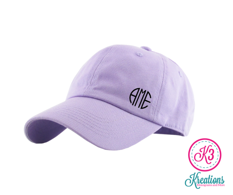 Embroidered Side Monogram Ball Cap