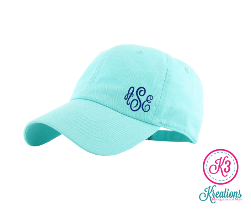 Embroidered Side Monogram Ball Cap