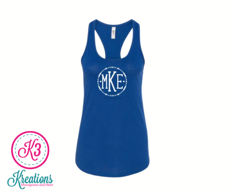 Ladies Monogram Racerback Tank Top