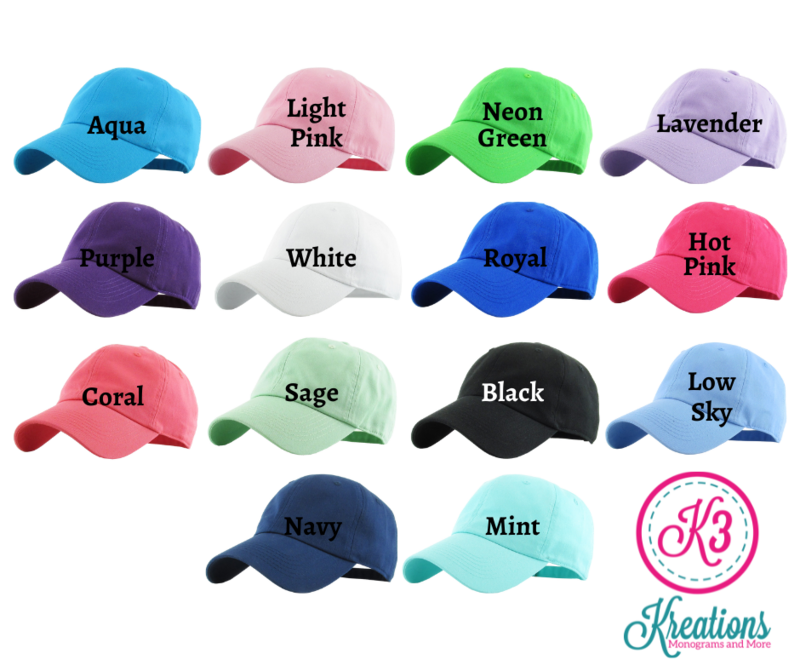 Embroidered Monogram Ball Cap