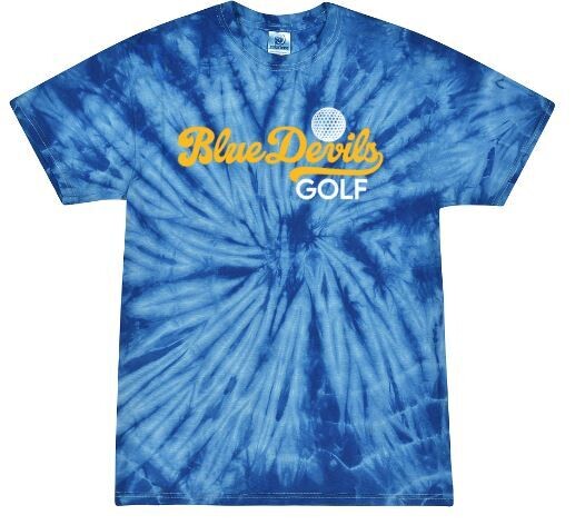 Blue Devils Golf Royal Tie-Dye Short Sleeve Tee
